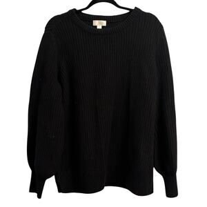 Belle by Kim Gravel Long Sleeve Sweater Size Large in Black